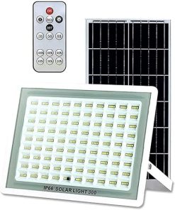 Outdoor Solar LED Flood Light Waterproof with Remote Control 5M Cord