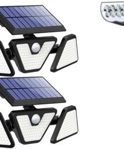 275 LED Motion Sensor Lights 2 Pack and Solar Spot Light Outdoor