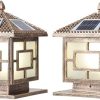 Outdoor Solar Column Lights for Garden Patio Pathway IP65 Waterproof 4