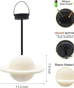 Solar Saturn Light Waterproof Outdoor Night Lanterns for Garden Decor 2