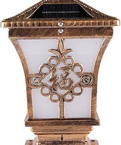 Solar LED Outdoor Garden Pillar Light for Courtyard and Fence Posts