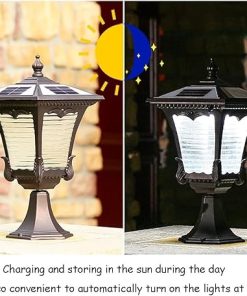 Waterproof Solar Column Lamp for Outdoor Garden and Pathway Lighting 2