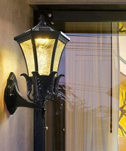 Retro Outdoor Solar LED Wall Sconce Waterproof for Patio and Balcony 2
