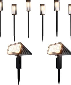 Solar Pathway Spotlights Waterproof Outdoor Garden Decor for Your Yard