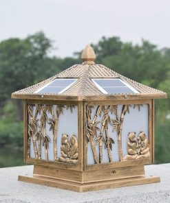 Vintage Style Solar LED Post Cap Light for Garden and Yard Use