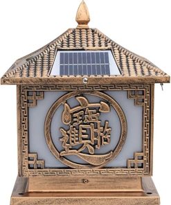 Chinese Retro Solar Deck Lights IP65 Waterproof Garden Decoration