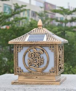 Solar Post Head Light LED Cast Aluminum Outdoor Lamp for Garden Decor 2