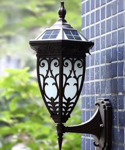 Outdoor Solar Wall Lights Waterproof Retro Sconces for Garden Porch 2