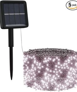 vidaXL Solar Fairy Lights Set of 5 200 LED Warm White Indoor Outdoor
