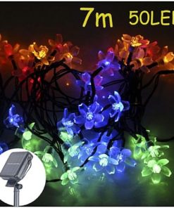 Solar Fairy Lights 50 LEDs 7M Sakura Flower Outdoor Garden Decor 2