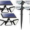 180 LED Motion Sensor Lights 2 Pack and Solar Spot Lights 4 Pack 4