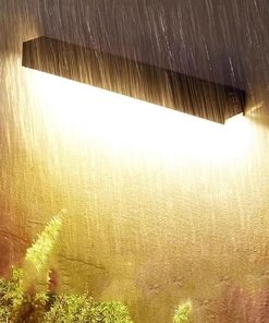 LED Black Wall Lights Solar Powered Outdoor Lighting for Garden Patio 2