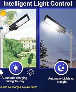 100W Solar Street Light 136 LED Motion Control Outdoor Garden Lamp 2