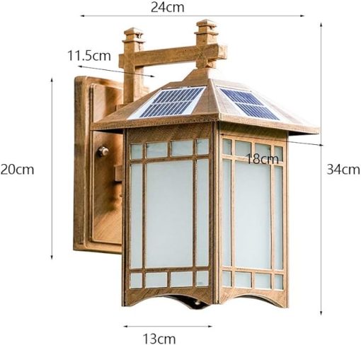 LED Solar Rechargeable Wall Lamp for Outdoor Villa Courtyard Lighting - Image 2