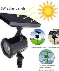 LED Solar Christmas Projector Light Festival Rotating Spotlight 2