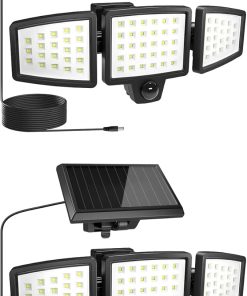 Lepro Bundle 2 Pack Solar Flood Light with 50 ft String Lights 2