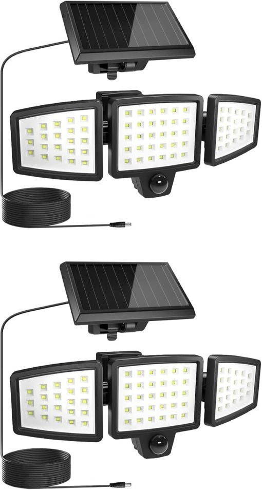 Lepro Bundle 2 Pack Solar Flood Light with 50 ft String Lights - Image 2