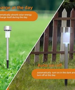 24 Pack Waterproof Solar LED Lights for Outdoor Garden Pathway 2