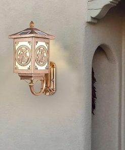 Solar Wall Lamp with Light Sensor Waterproof LED Outdoor Wall Light 2