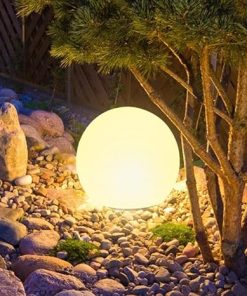 Solar Globe Light Outdoor Waterproof RGB Color Changing Orb Lamp