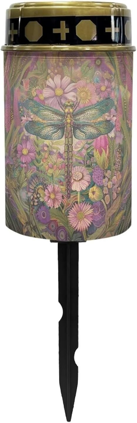 Solar Floral Dragonfly Pathway Lights 6 Pack Waterproof Yard Decor Solar Floral Dragonfly Pathway Lights 6 Pack Waterproof Yard Decor