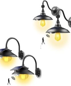 SIEDiNLAR Solar Barn Lights Outdoor with 3 Modes and 2 Settings