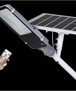 100W Solar Street Flood Lights with Pole Remote Control Outdoor Lamp 2