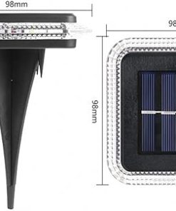 MOBYAT 4 Pack Solar Square Ground Lights for Outdoor Garden Use 2