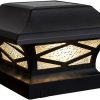 Kingsbridge Dual Lighted Solar Post Cap for 3.5 to 5.5 Inch Posts