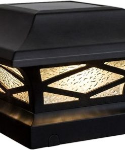 Kingsbridge Dual Lighted Solar Post Cap for 3.5 to 5.5 Inch Posts