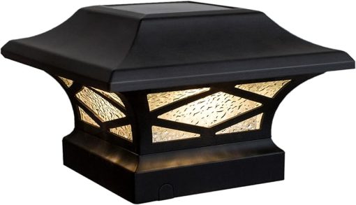 Kingsbridge Dual Lighted Solar Post Cap for 3.5 to 5.5 Inch Posts