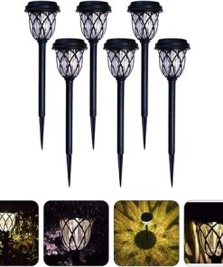 Uonlytech Solar Yard Light 6-Pack LED Outdoor Landscape Pathway Lamps 2