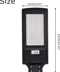 100W LED Solar Street Light Waterproof Outdoor Lighting with Remote 2