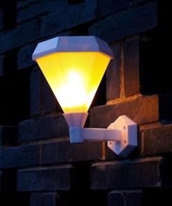 MIMMIC White LED Solar Outdoor Wall Lantern for Garden and Balcony 2