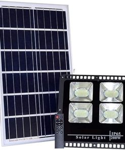 Outdoor LED Solar Flood Light with Remote Control and Dimmable Brightness