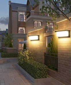 Outdoor Solar Wall Light with Sensor Waterproof Black Sconce 26cm 2