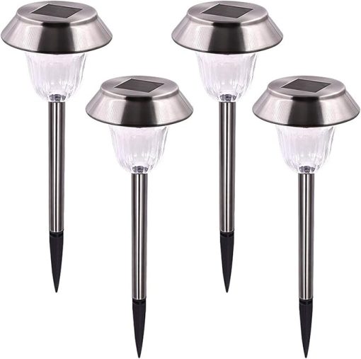 Stainless Steel Solar Ground Lights for Yard Lawn and Sidewalk