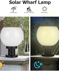 Outdoor Wall Lights LED Solar Post Cap Lantern IP55 Waterproof Garden 2