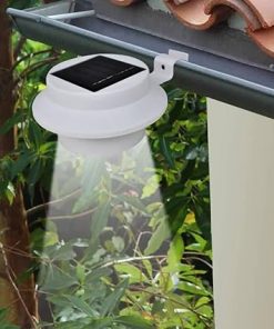 Solar Lamp Set of 12 White Plastic Outdoor Lighting for Gardens 2