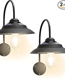 Goodeco Solar Barn Lights Outdoor Metal Design with Motion Sensor