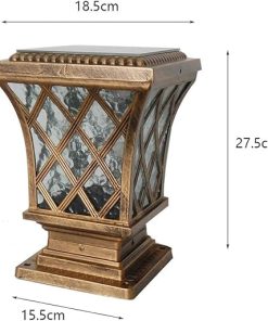 Solar LED Post Light Waterproof Outdoor Garden Villa IP65 Lamp 2