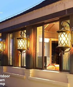 Waterproof Wall Lantern Outdoor Porch Light E27 Wall Mount Sconce 2