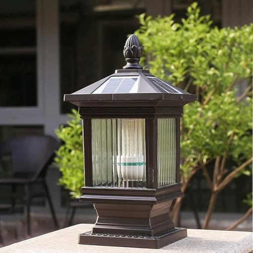 Solar Garden Lamp Post Light for Villa Courtyard Outdoor Lighting - Image 2