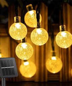 Outdoor Waterproof 60 LED Crystal Globe Lights for Garden Decor