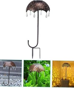 Solar Umbrella Shape Garden Floor Lamp Outdoor Solar Lighting 2