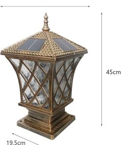 Solar LED Post Lamp Waterproof Outdoor Courtyard Wall Garden Light 2