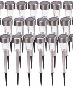 24 Pack Solar LED Lawn Lights Colorful Lampshades Outdoor Lighting 2