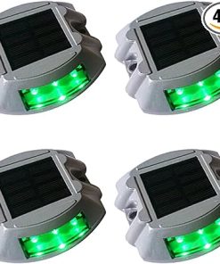 4 Pack Solar Driveway Marker Lights Waterproof LED Green Pathway
