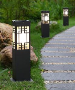 Solar Square Pathway Light Outdoor Waterproof Stainless Steel Garden Lamp 2