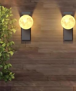 Solar LED Round Wall Sconce Lights for Garden and Outdoor Spaces 2